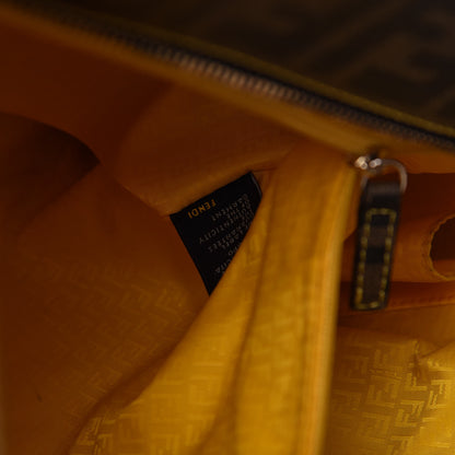 Fendi Zucca Spalmati Medium Roll Tote Tobacco Giallo 7 of 25