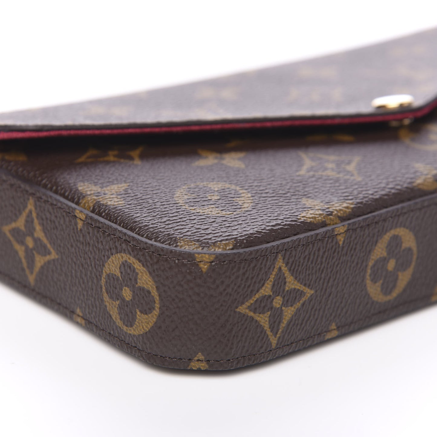 Monogram Pochette Felicie Chain Wallet Fuchsia