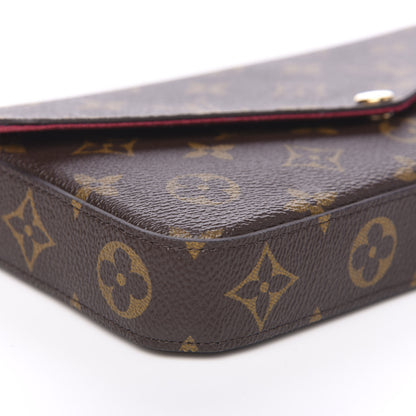 Louis Vuitton Monogram Pochette Felicie Chain Wallet Fuchsia 7 of 9