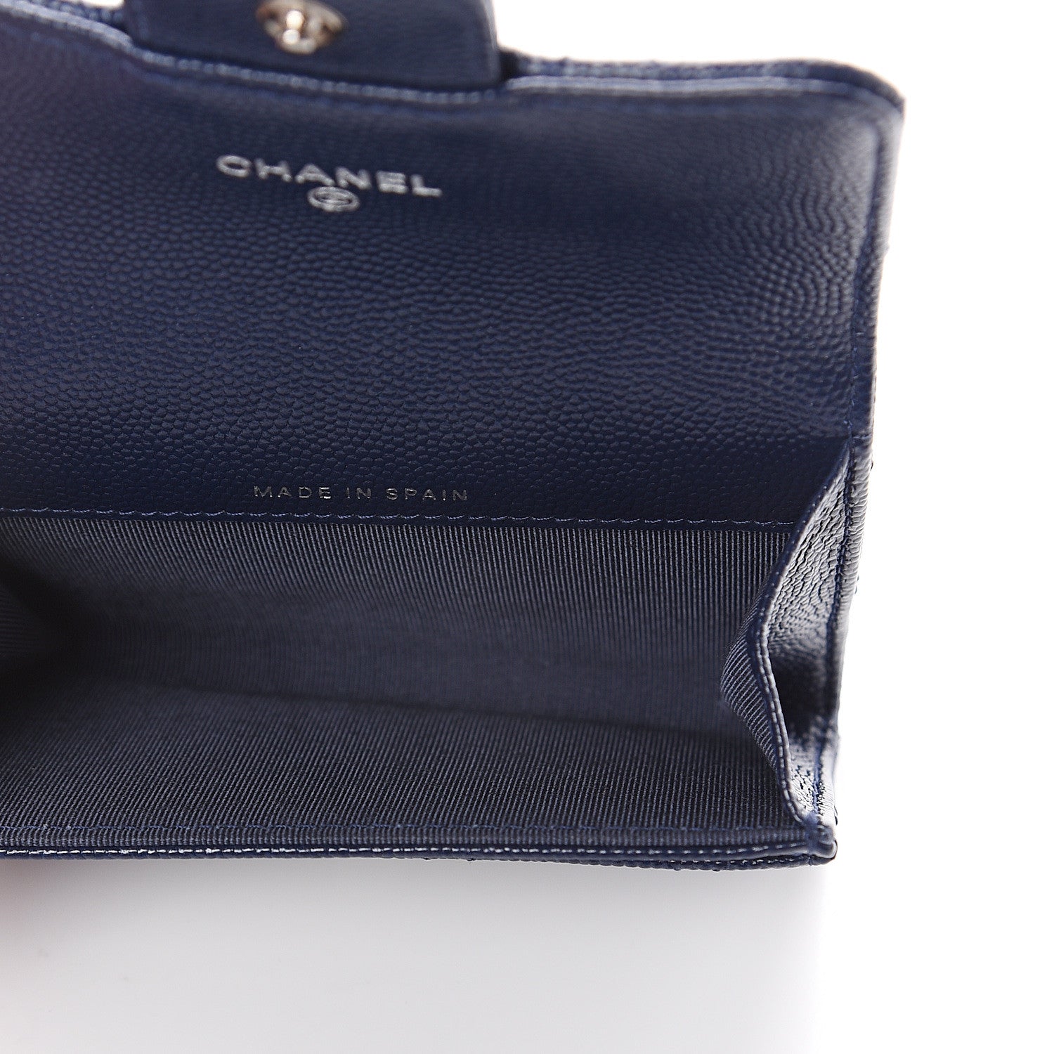 Chanel Caviar Quilted Flap Card Holder Navy Blue 4 of 7