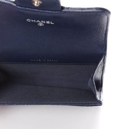 Chanel Caviar Quilted Flap Card Holder Navy Blue 4 of 7