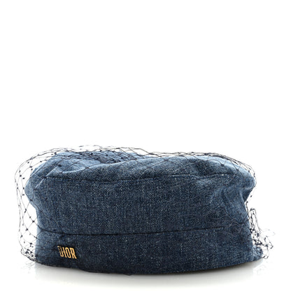 Christian Dior Denim Arty Veil Cap 58 Blue 3 of 7