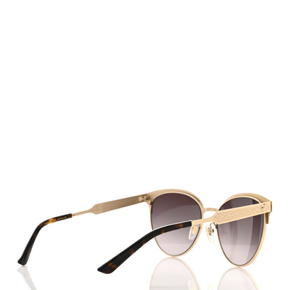 Gucci Round Metal GG0074S Sunglasses Black Gold 3 of 7