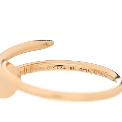 Cartier 18K Yellow Gold Small Juste Un Clou Ring 53 6.25 4 of 6
