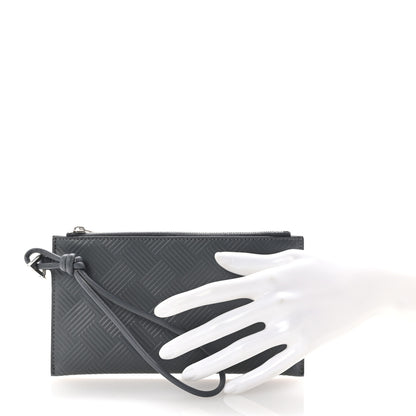 Bottega Veneta Debossed Calfskin Mens Bill Pouch Graphite 2 of 7