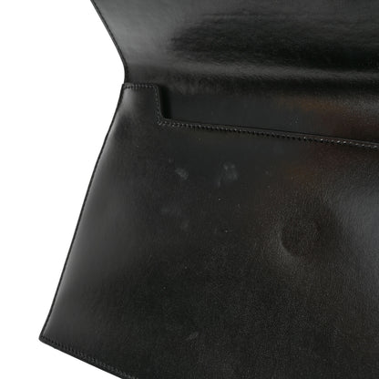Saint Laurent Smooth Shiny Calfskin Monogram Uptown Clutch Black 8 of 10