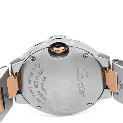 Cartier Stainless Steel 18K Pink Gold Pink Mother of Pearl 28mm Ballon Bleu De Cartier Quartz Watch 4 of 4