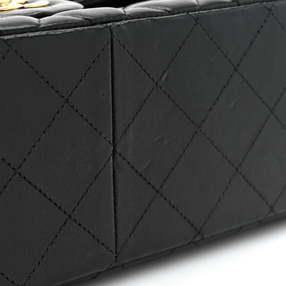 Chanel Lambskin Quilted Jumbo Double Flap Black 11 of 12