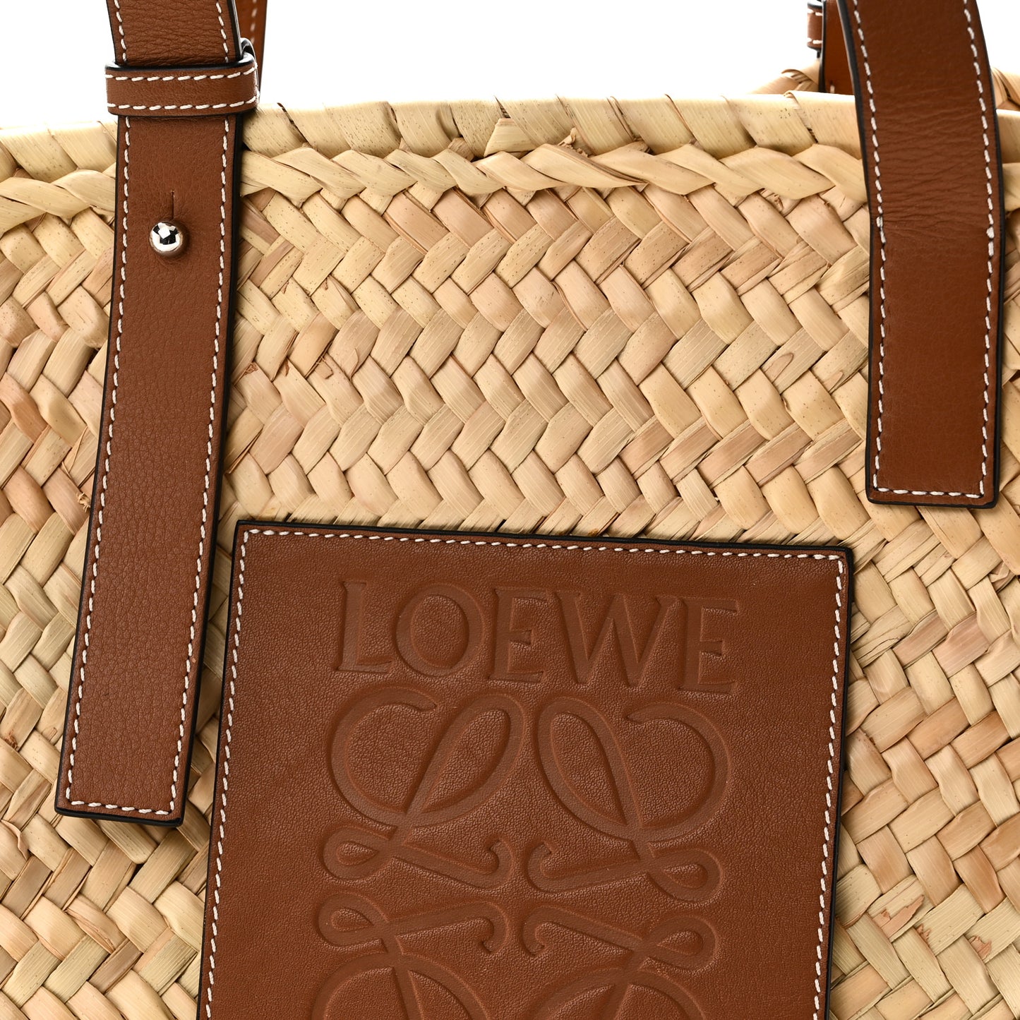 Raffia Large Basket Tote Bag Natural Tan