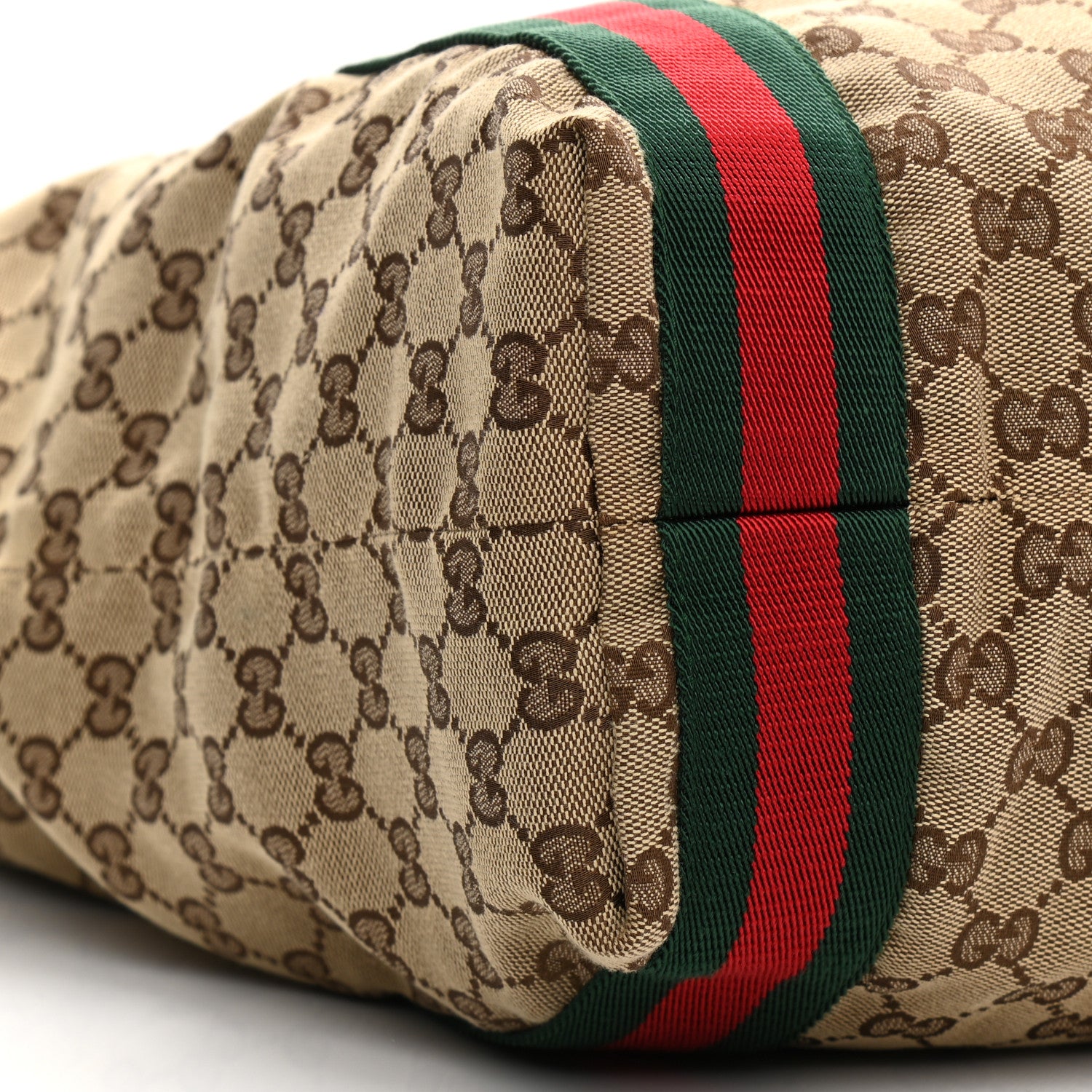 Gucci GG Monogram Medium Web Handle Vertical Tote Dark Brown 10 of 11