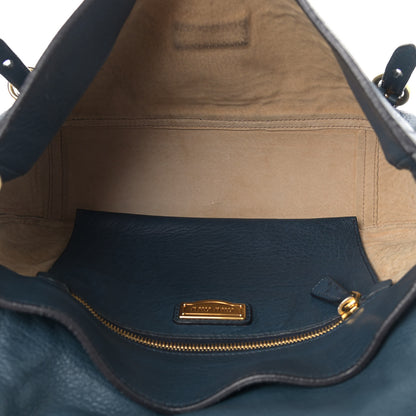 Miu Miu Cervo Small East-West Flap Shoulder Bag Blue 8 of 18