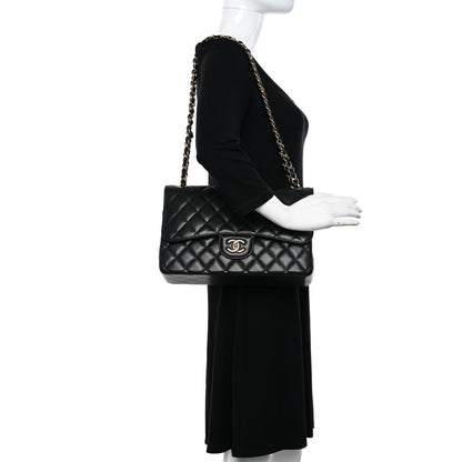 Chanel Caviar Quilted Jumbo Double Flap Black 2 of 11
