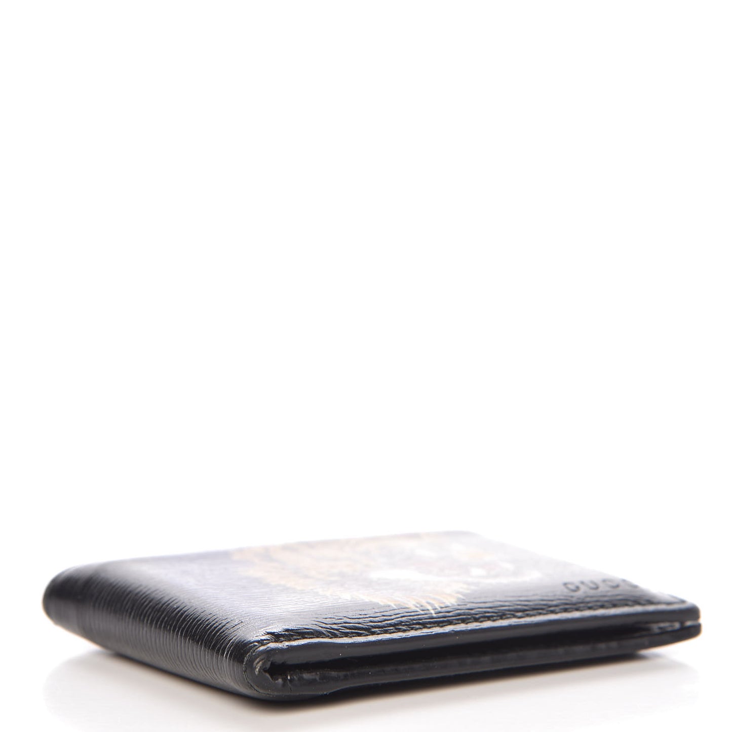 Calfskin Tiger Bi-Fold Wallet Black