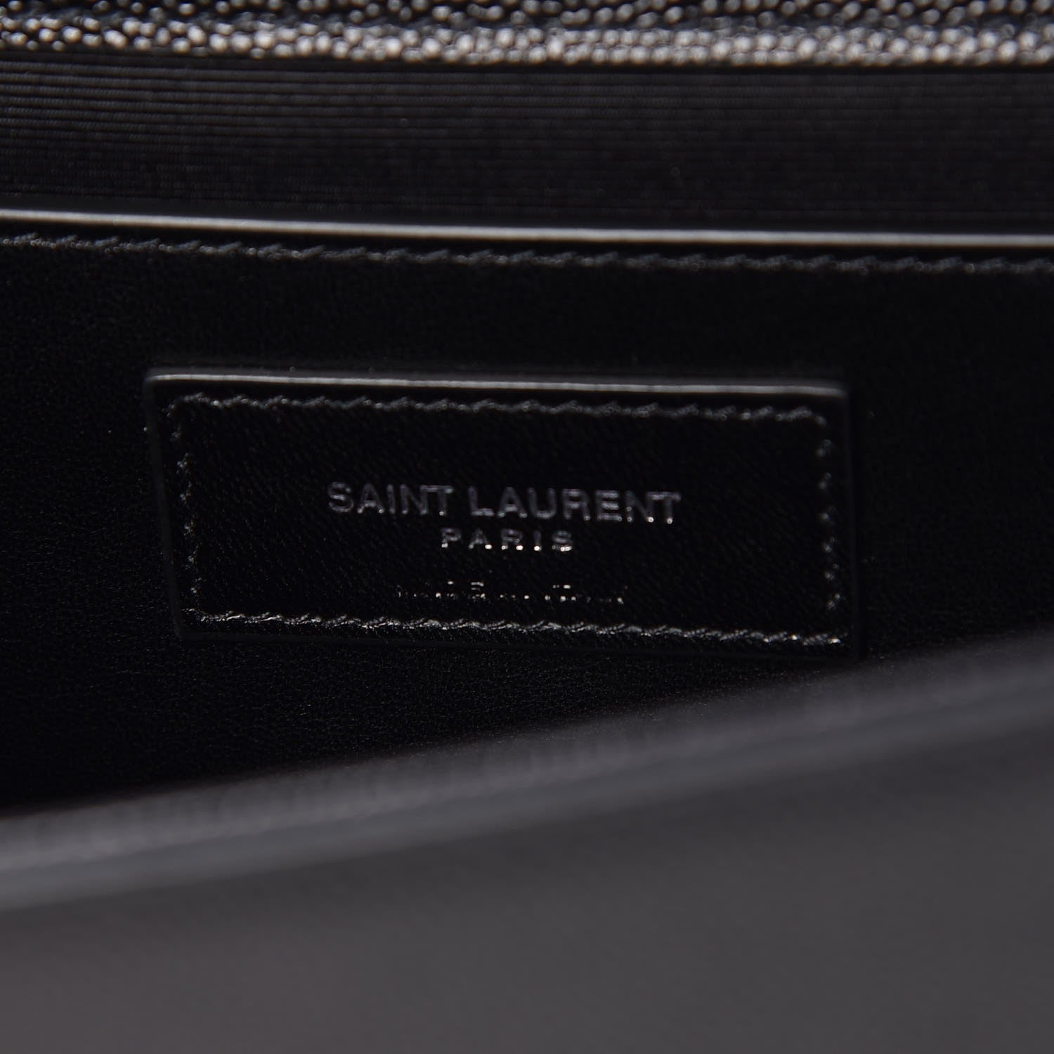 Saint Laurent Grain De Poudre Medium Classic Monogram Kate Satchel Black 6 of 6