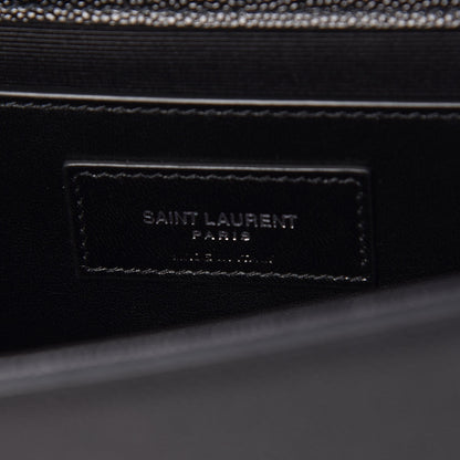 Saint Laurent Grain De Poudre Medium Classic Monogram Kate Satchel Black 6 of 6