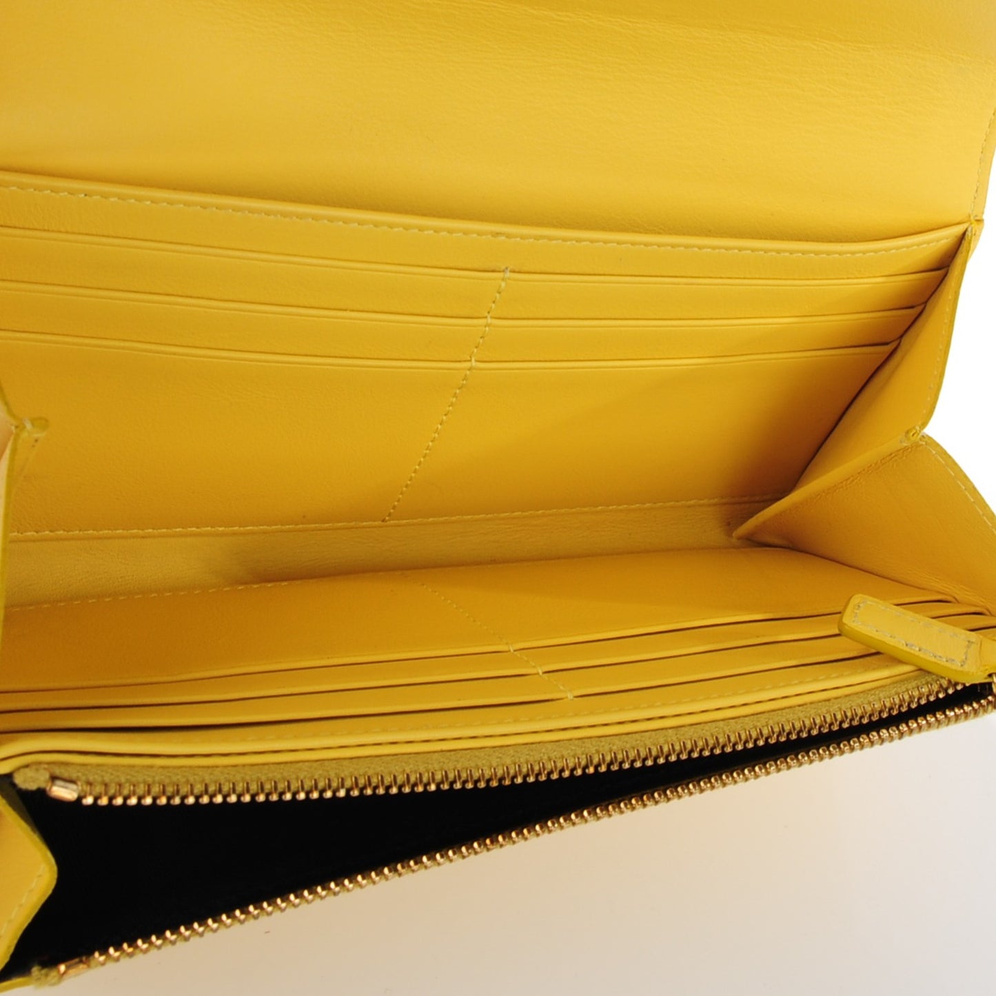 Calfskin Classic Y Ligne Wallet Yellow
