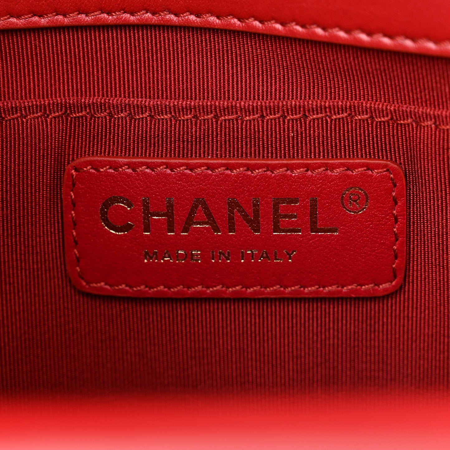 Calfskin Quilted Medium Triple Flap Red