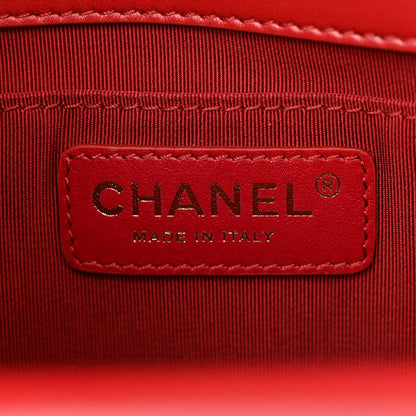 Chanel Calfskin Quilted Medium Triple Flap Red 6 of 17