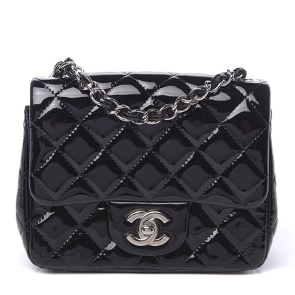 Chanel Patent Calfskin Quilted Mini Square Flap Black 1 of 12