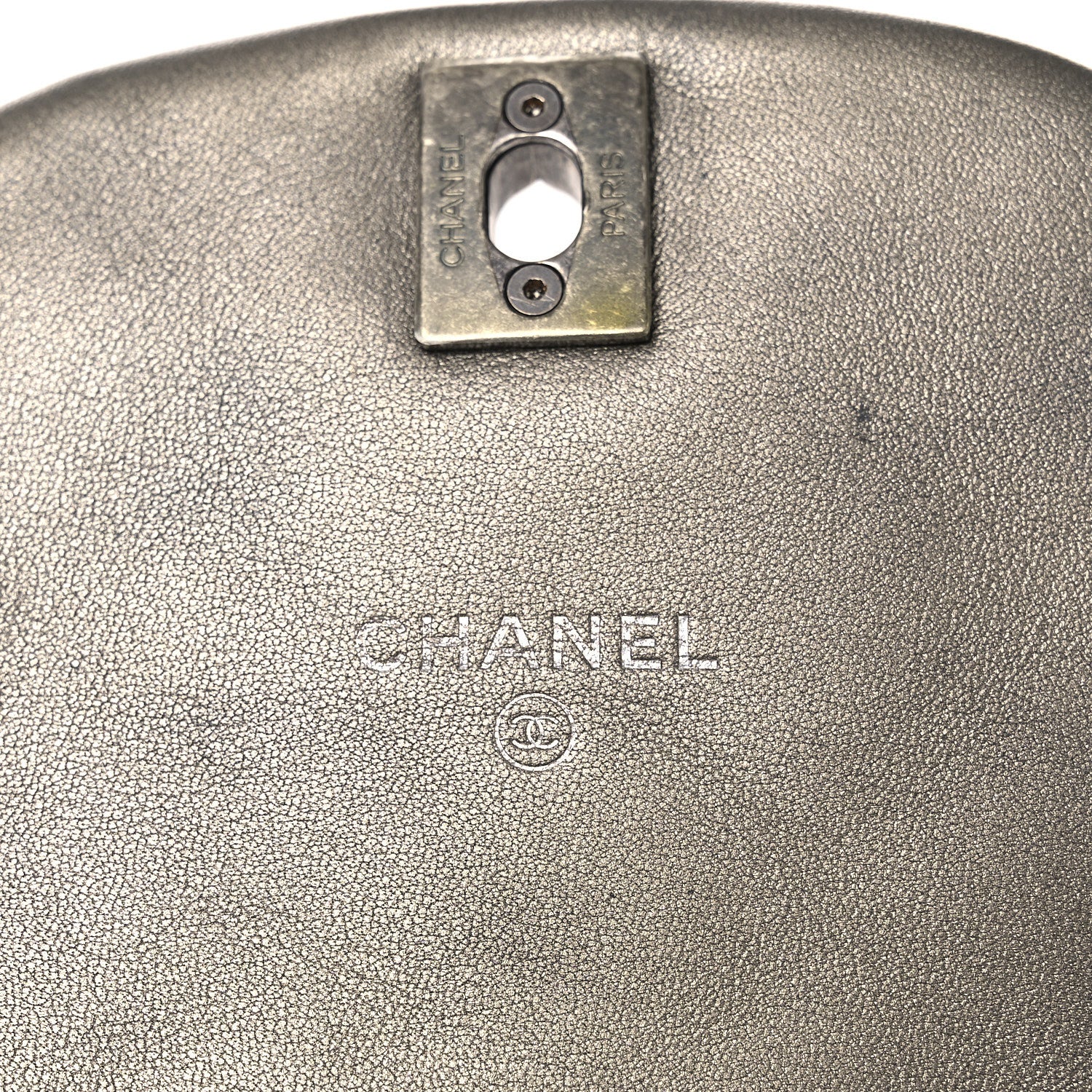 Chanel Metallic Calfskin Quilted Mini Coco Mail Clutch Ruthenium 5 of 12