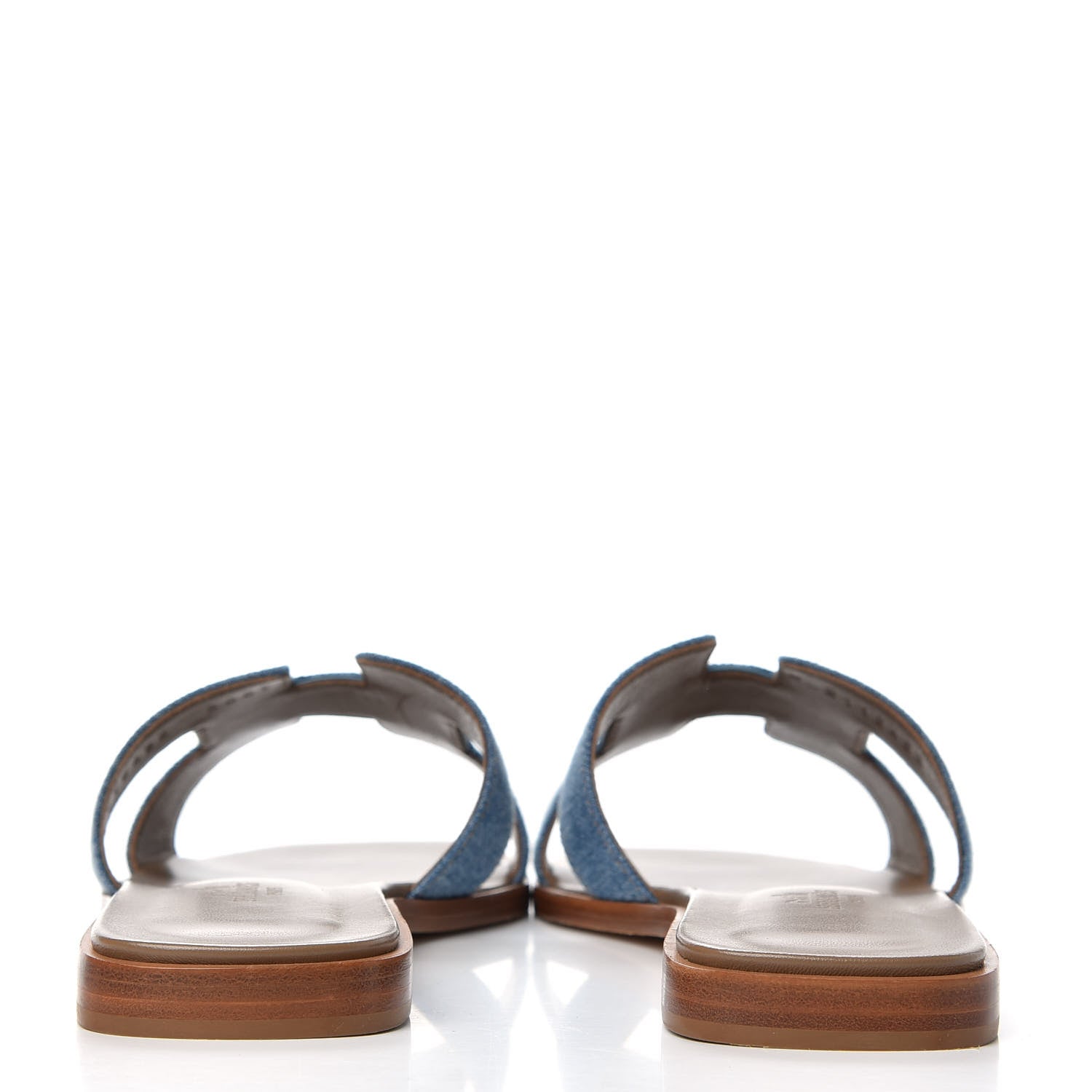 Hermes Denim Canvas Oran Sandals 36 Bleu Clair 7 of 9