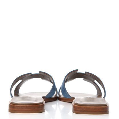 Hermes Denim Canvas Oran Sandals 36 Bleu Clair 7 of 9