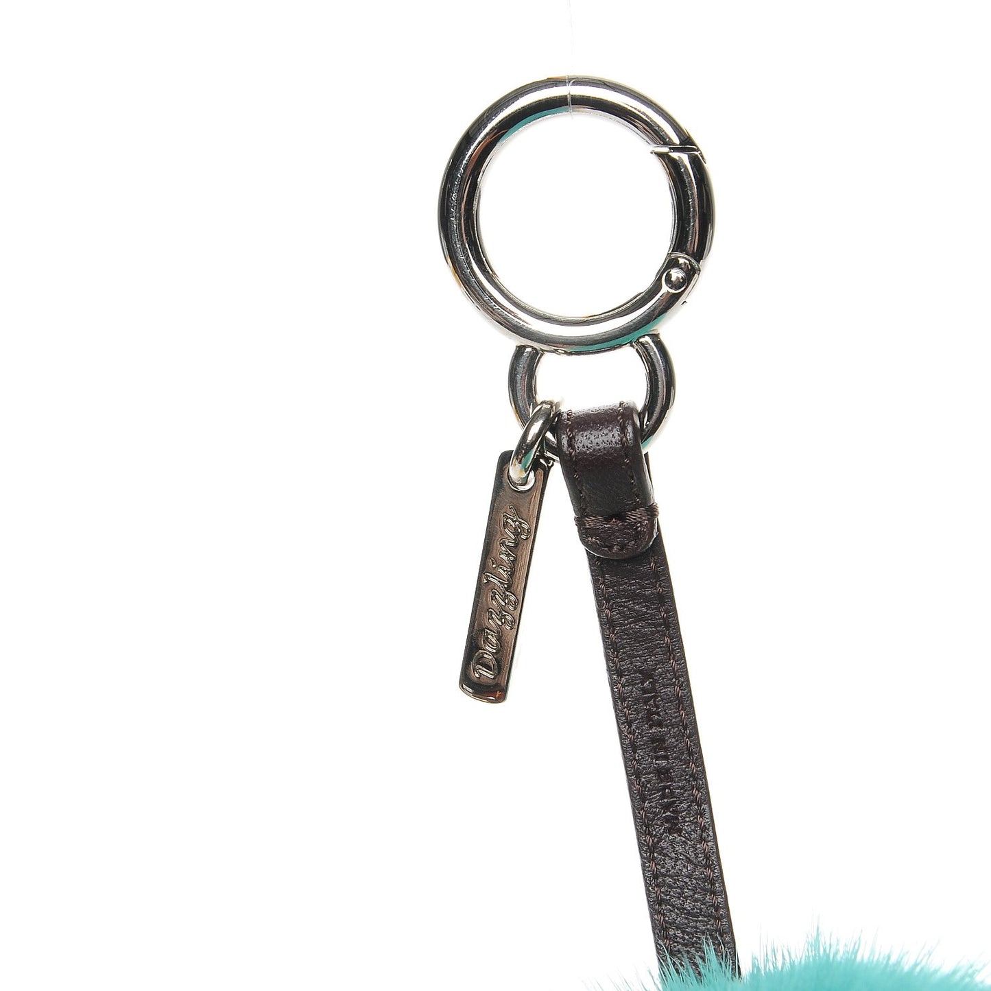 Shiny Nappa Mink Fox Fur Crystal QuTweet Dazzling Bag Bug Charm Bordeaux Seashell Multicolor