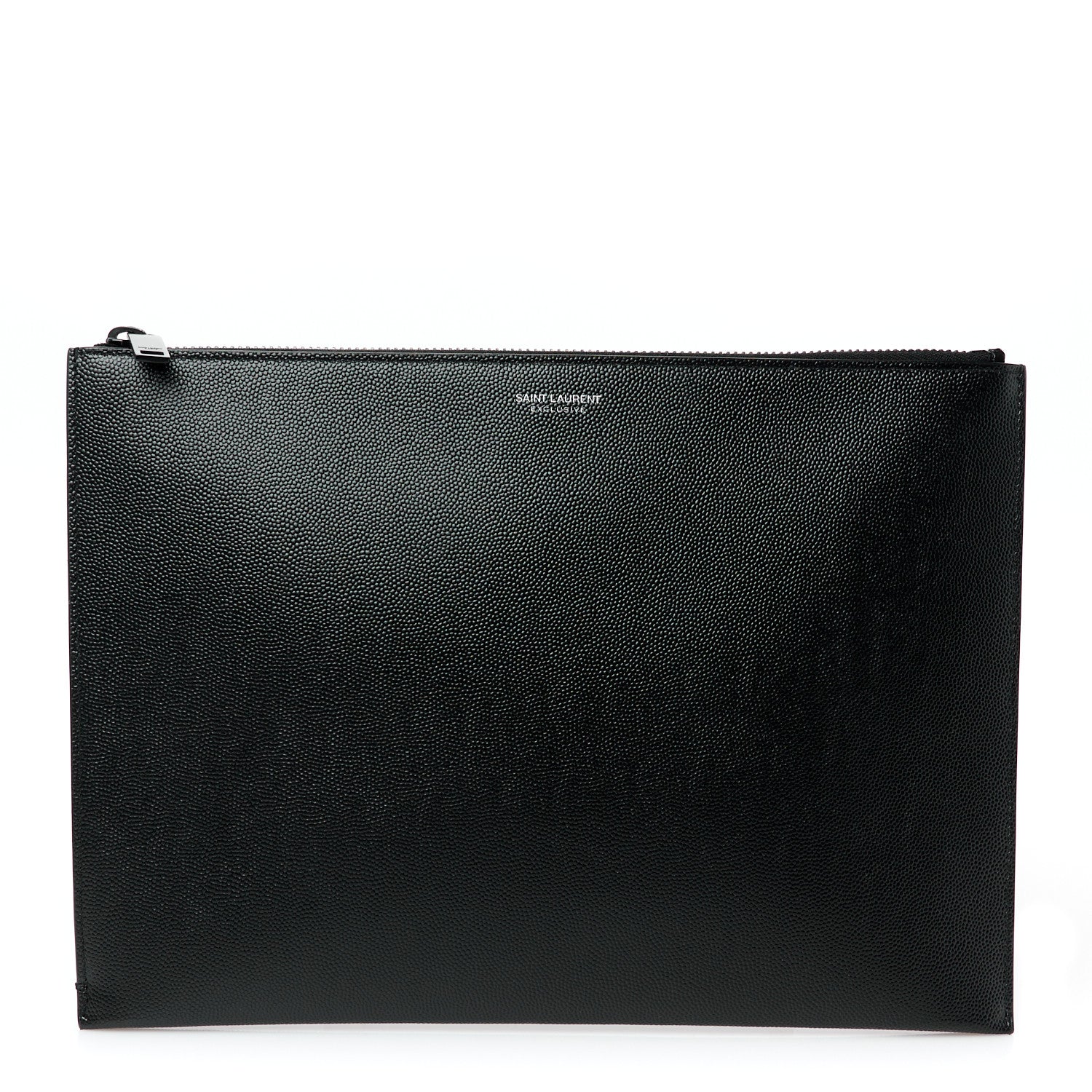 Saint Laurent Grain De Poudre Zipped Tablet Holder Black 1 of 8