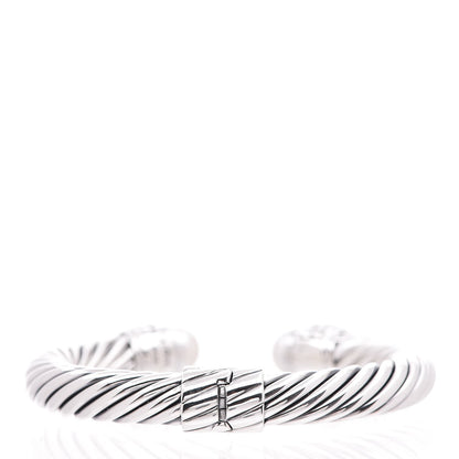 David Yurman Sterling Silver Pearl 10mm Cable Classics Hinged Bracelet 3 of 8