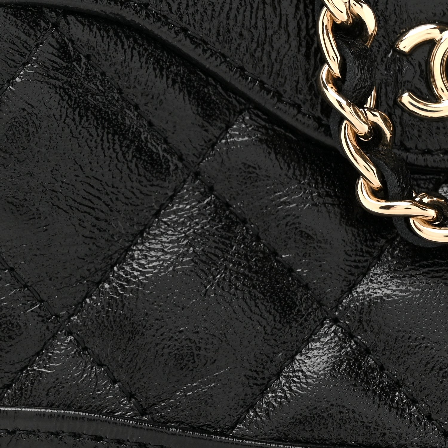 Chanel Shiny Lambskin Quilted Micro 31 Clutch With Chain Black 8 of 11