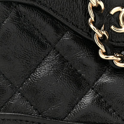 Chanel Shiny Lambskin Quilted Micro 31 Clutch With Chain Black 8 of 11