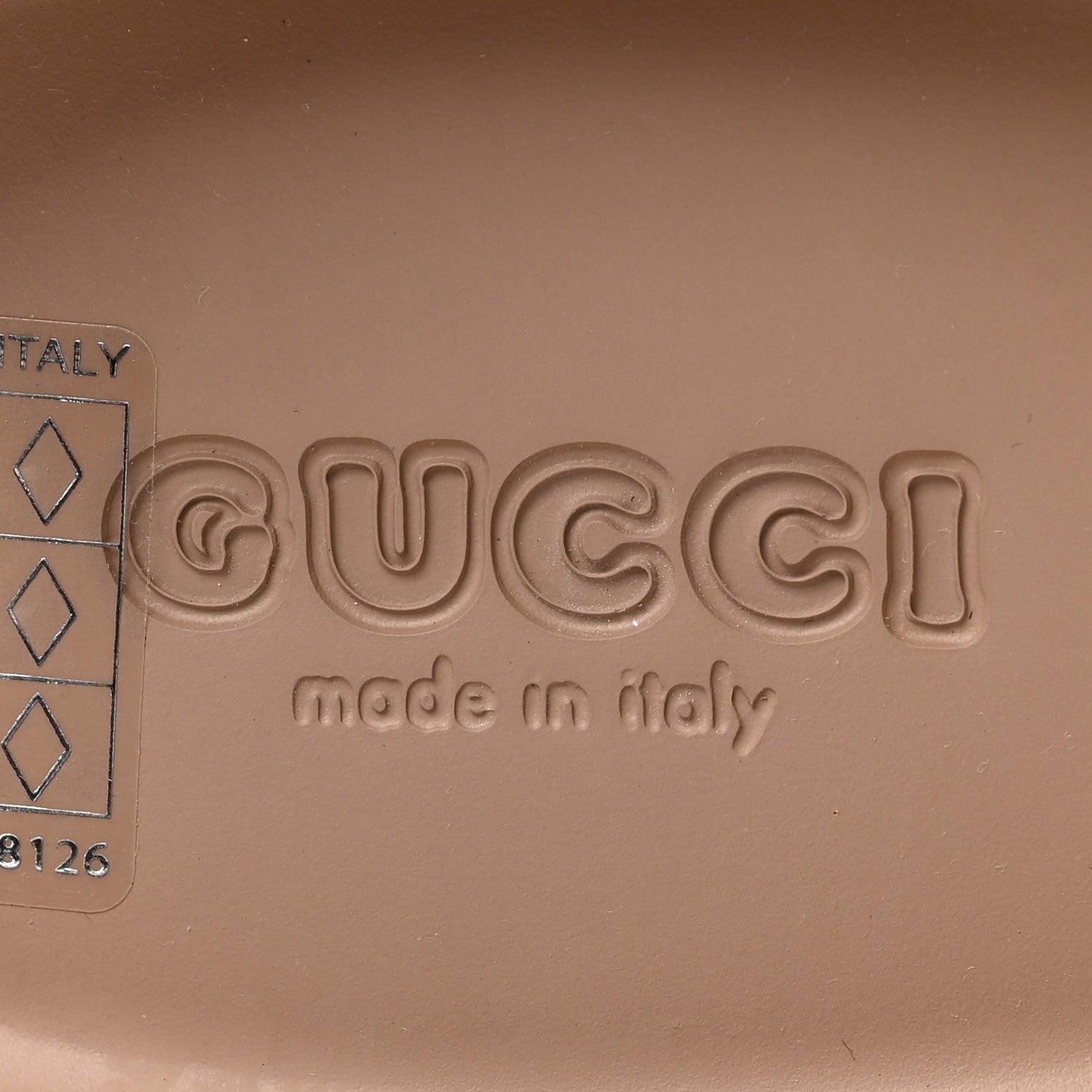 Gucci Rubber GG Monogram Perforated Elea Platform 55mm Lug Sole Sandals 38 Vintage Camel 5 of 8