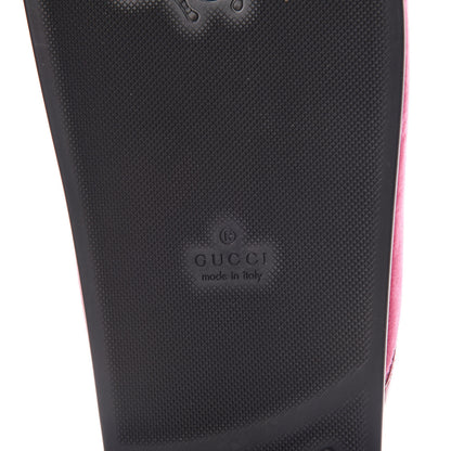 Gucci Softy Velvet Malaga Kid Womens Horsebit River Slippers 39 Light Raspberry Rose 6 of 8