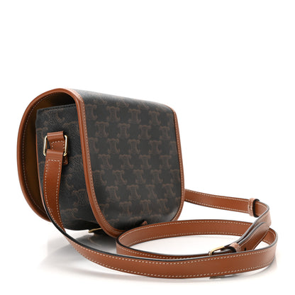 Celine Triomphe Canvas Medium Folco Bag Tan 3 of 12