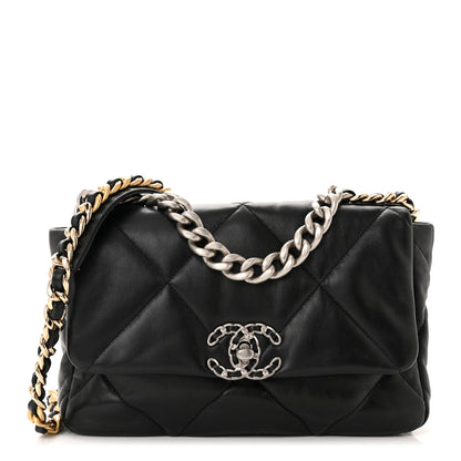 Chanel Goatskin Quilted Medium Chanel 19 Flap Black 1 of 10