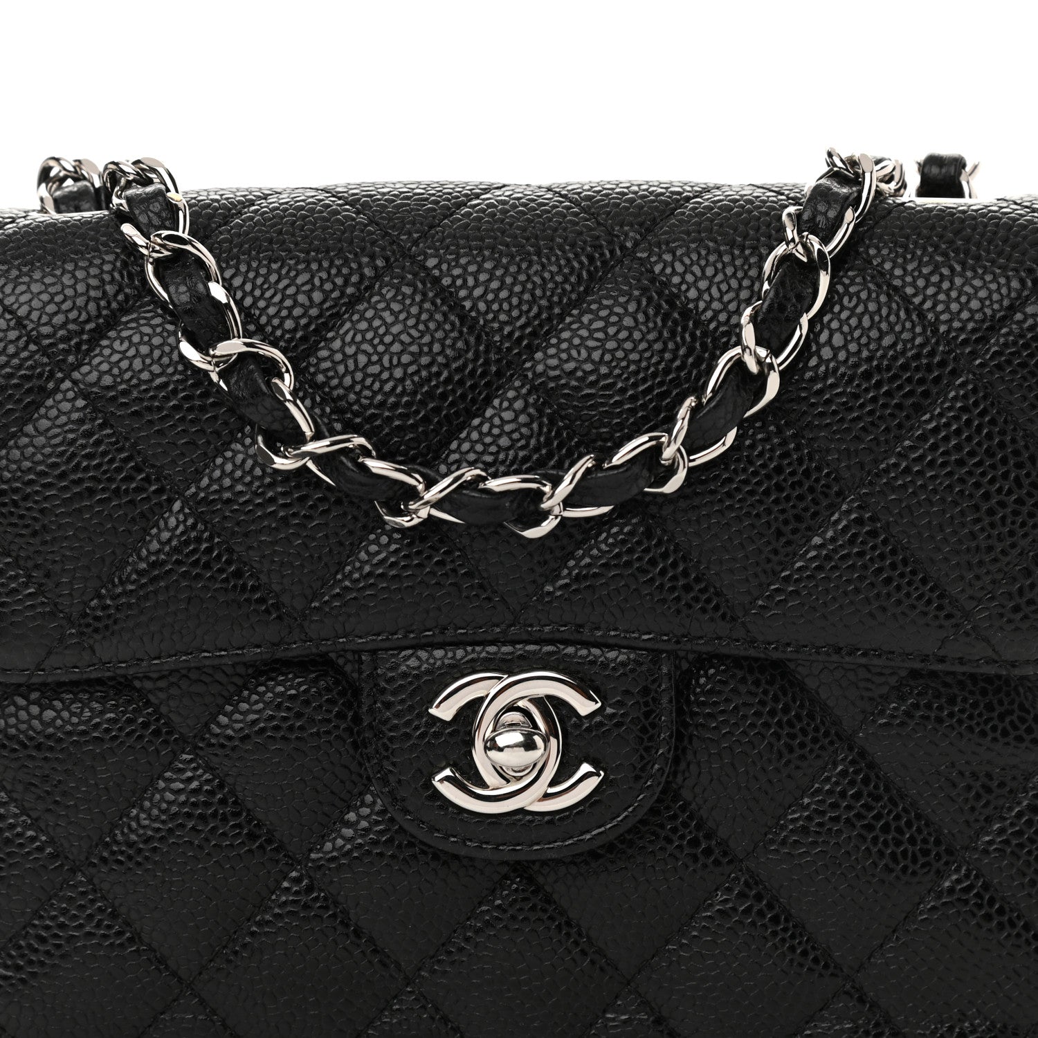 Chanel Caviar Quilted Mini Square Flap Black 7 of 9