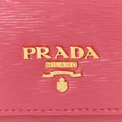 Prada Vitello Move Metal 6 Key Holder Peonia 7 of 9