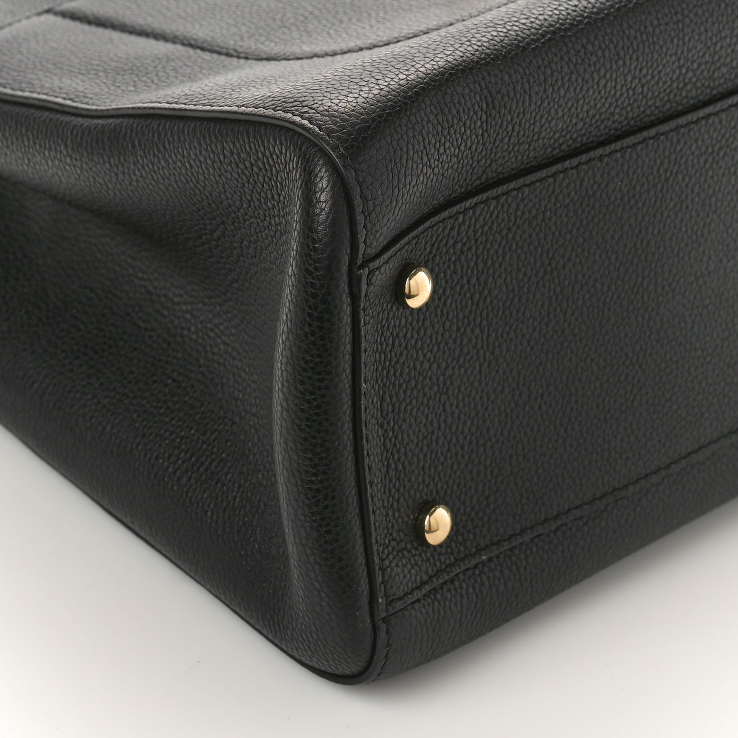 Grained Calfskin Small Neo Executive Shopper Tote Black