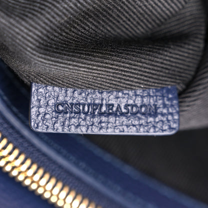 Burberry Derby Calfskin Vintage Check Medium Banner Tote Regency Blue 9 of 12