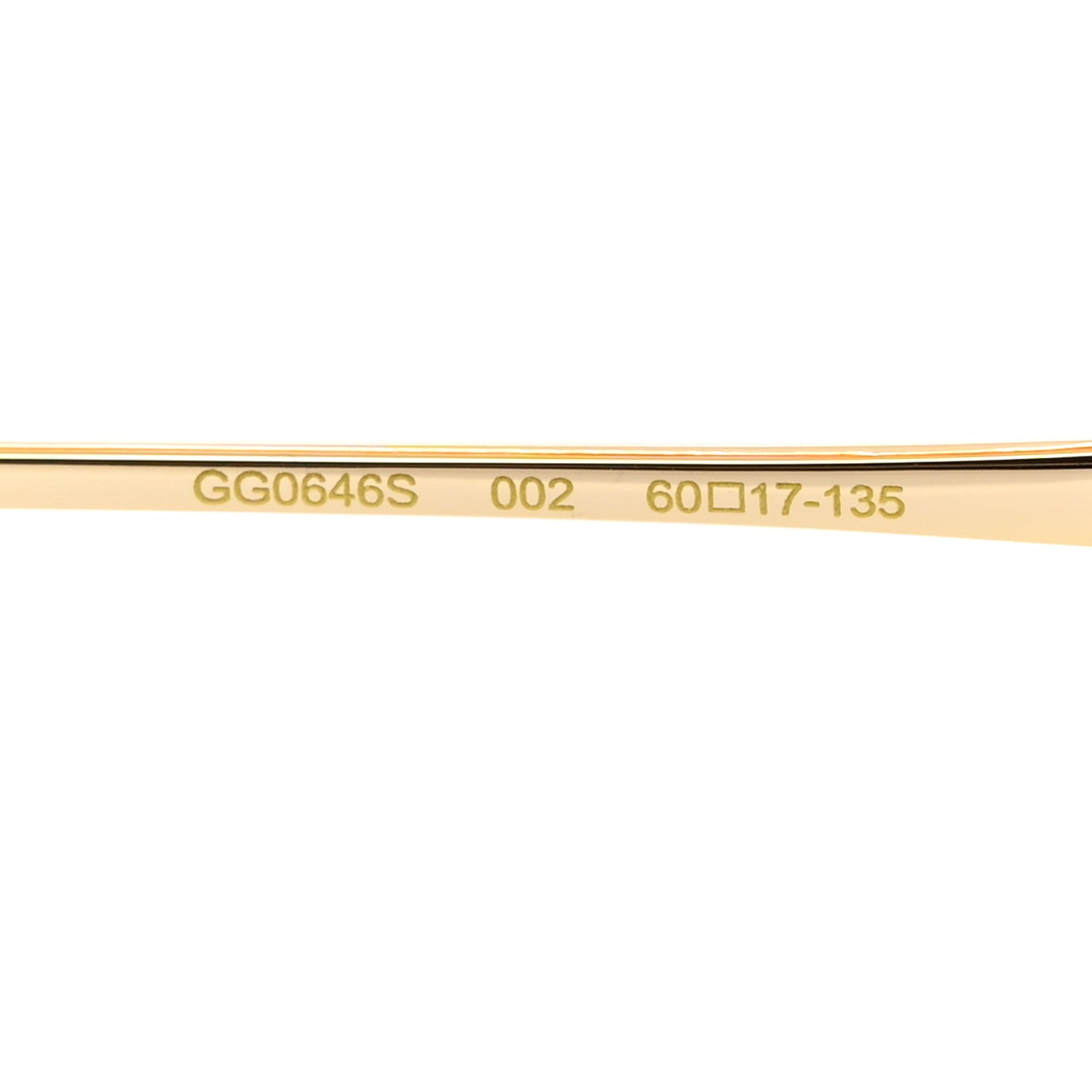 Gucci Metal Oversized Sunglasses GG0646S Gold Brown 5 of 8