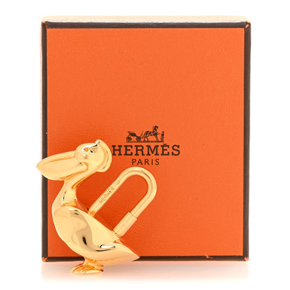 Hermes Pelican Cadena Lock Gold 4 of 4