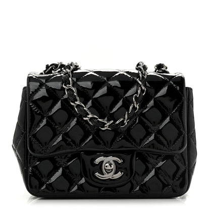 Chanel Patent Calfskin Quilted Mini Square Flap Black 1 of 11