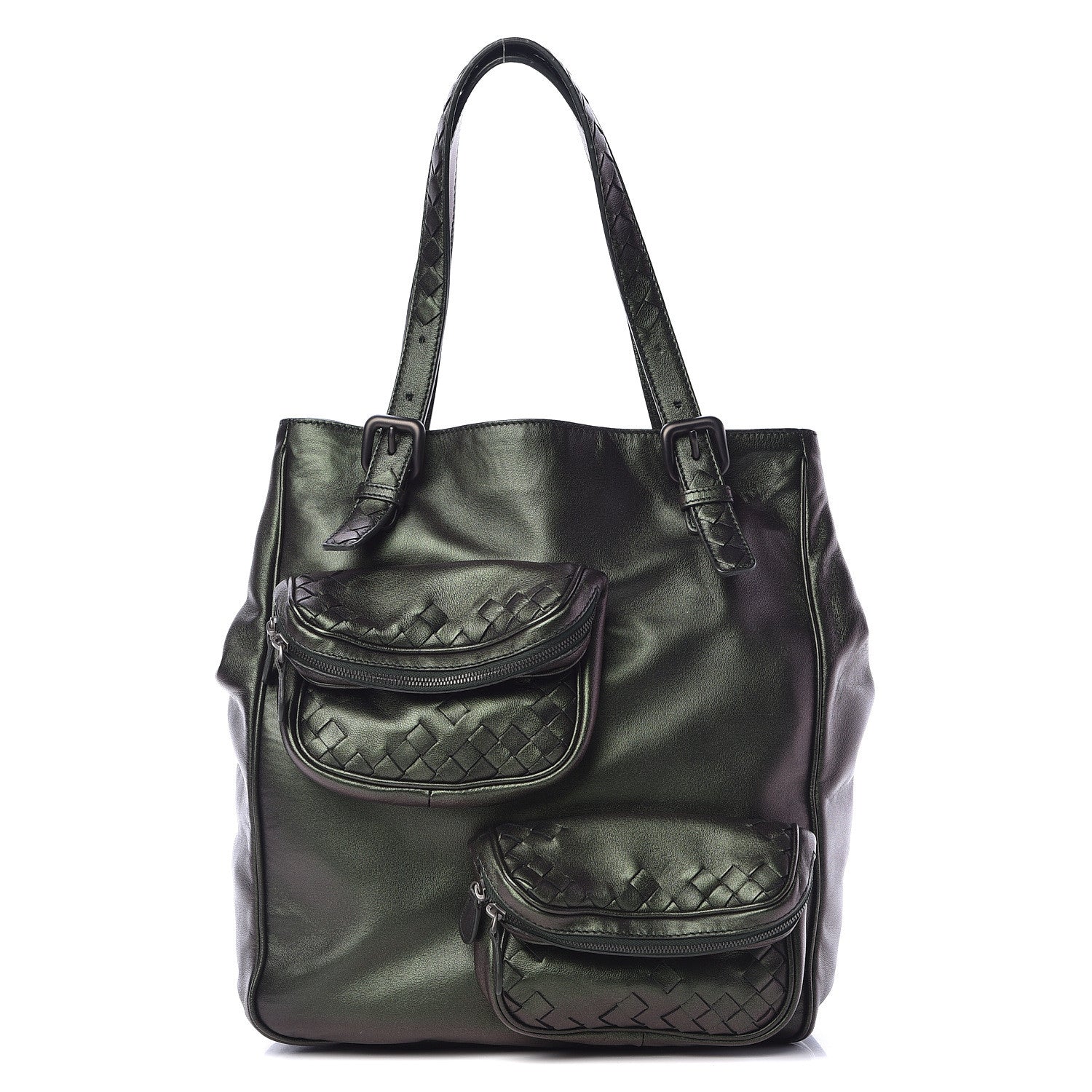 Bottega Veneta Iridescent Scarabee Multi Pocket Tote Green 1 of 13