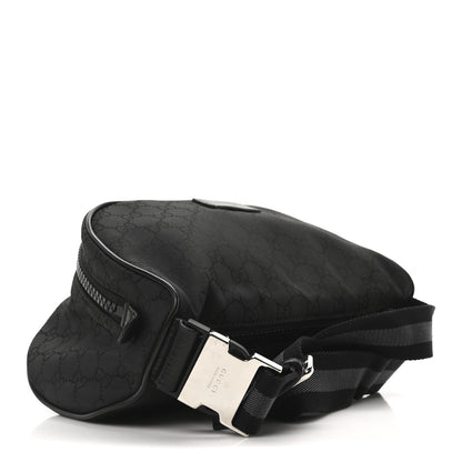 Gucci Nylon Monogram Fanny Pack Belt Bag Black 3 of 10
