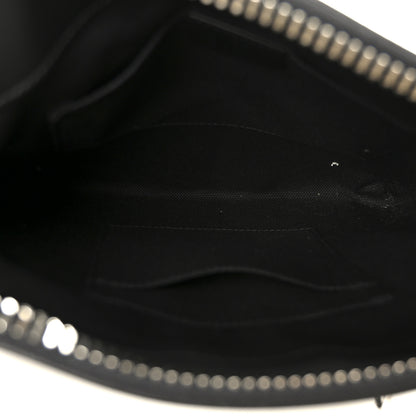 Gucci GG Supreme Monogram Web Small Flat Messenger Bag Black Grey 5 of 12