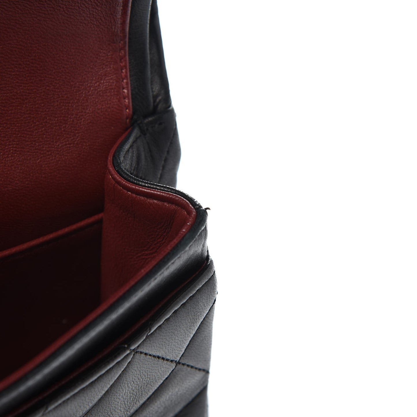 Lambskin Quilted Small Double Flap Black