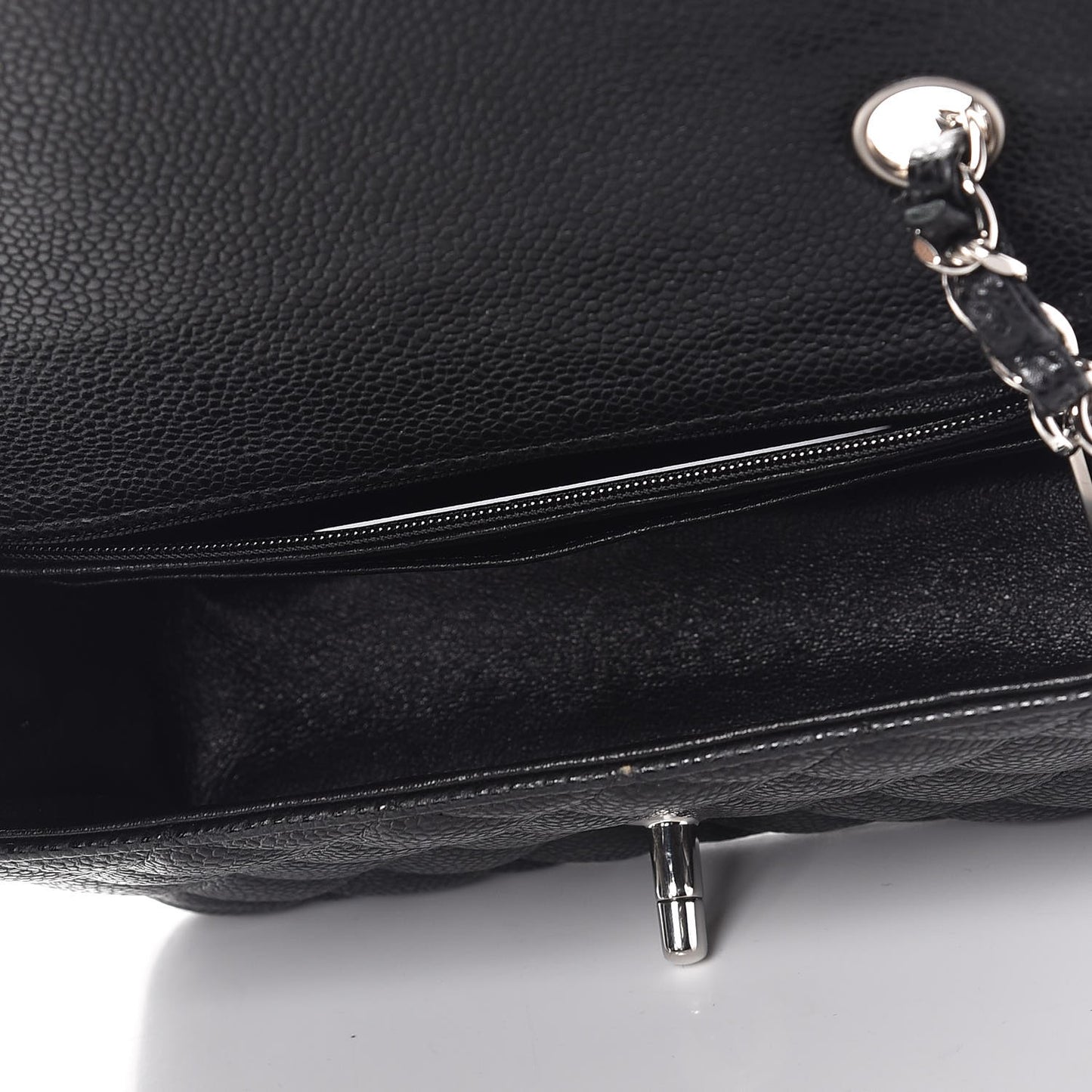 Caviar Quilted Mini Rectangular Flap Black