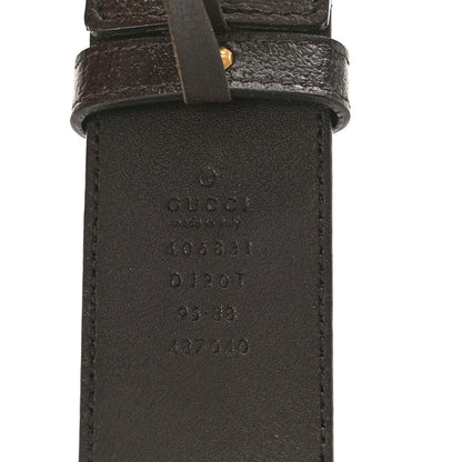 Gucci Textured Dollar Calfskin Double G 40mm Belt 95 38 Dark Cocoa 3 of 6