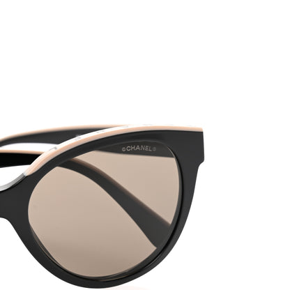 Chanel Acetate CC Butterfly Sunglasses 5414 Black Beige 5 of 8