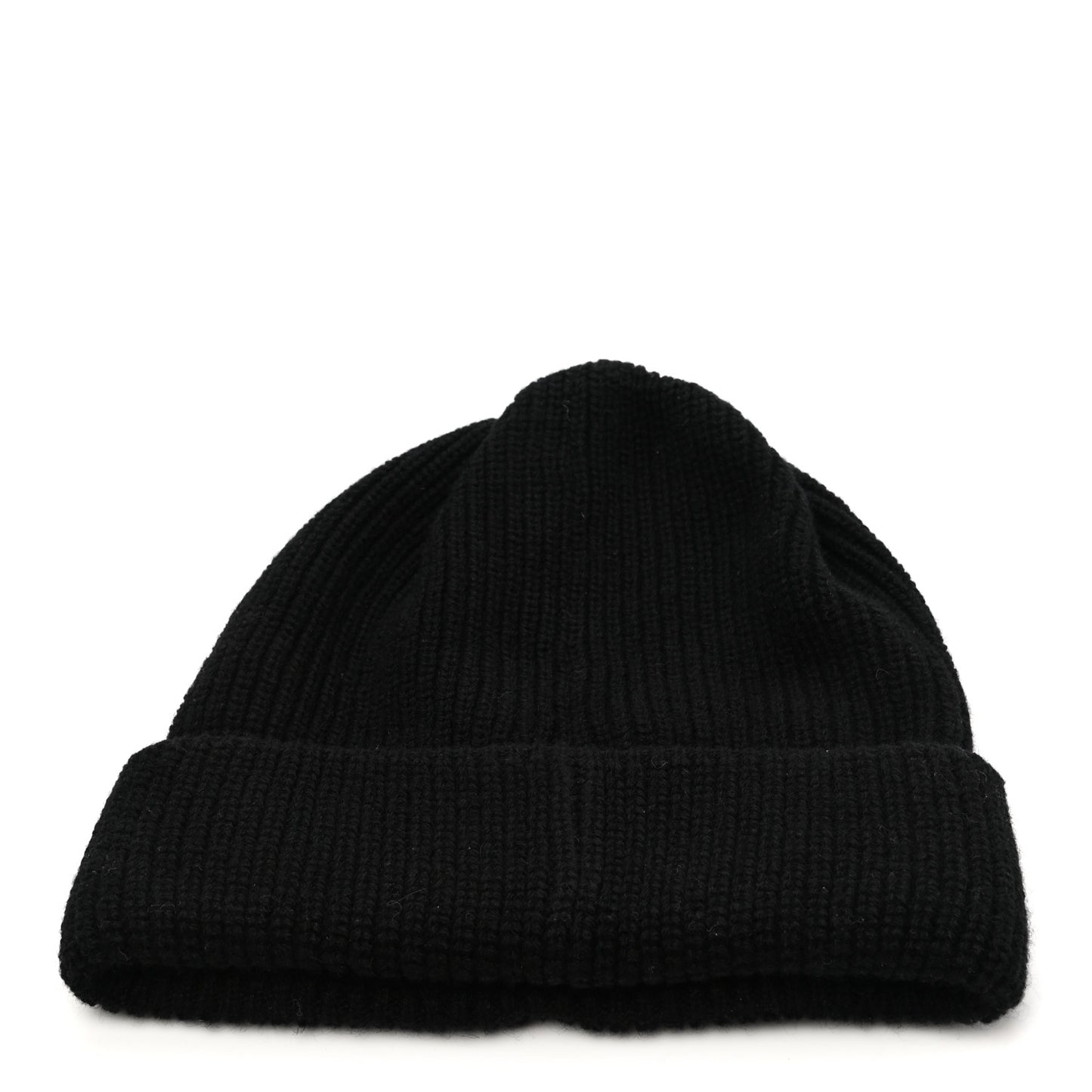 Cashmere Logo Beanie Hat Black White